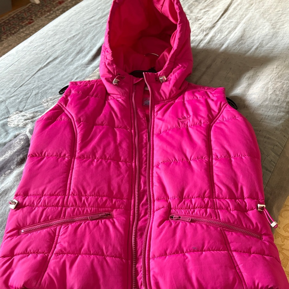 adidas Kids Fuchsia Hooded Vest